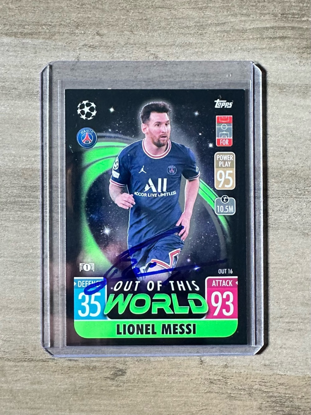 Lionel Messi Signed Topps Match Attax. Autograph. Argentina.